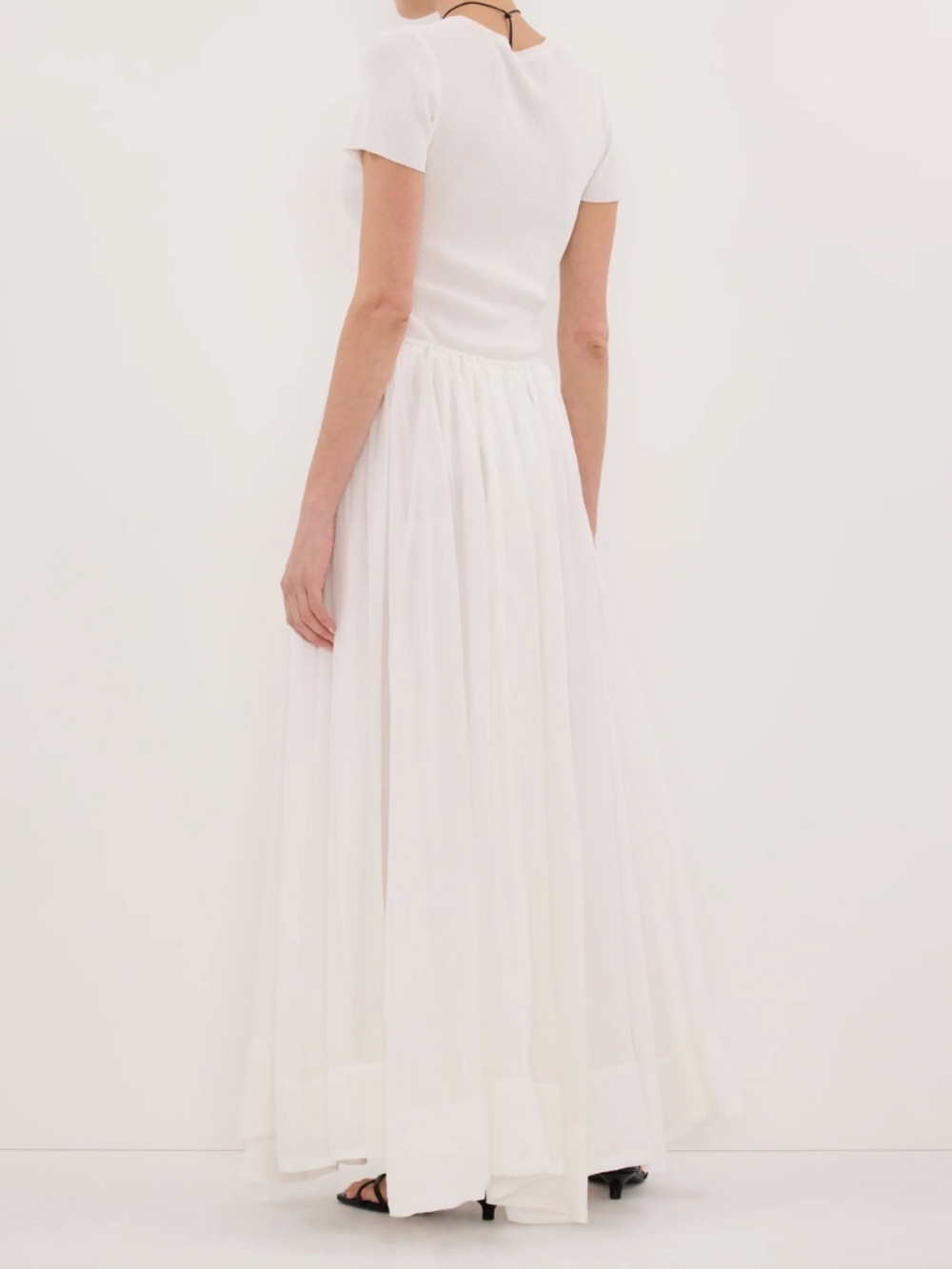 Dissh White Linen Skirt
